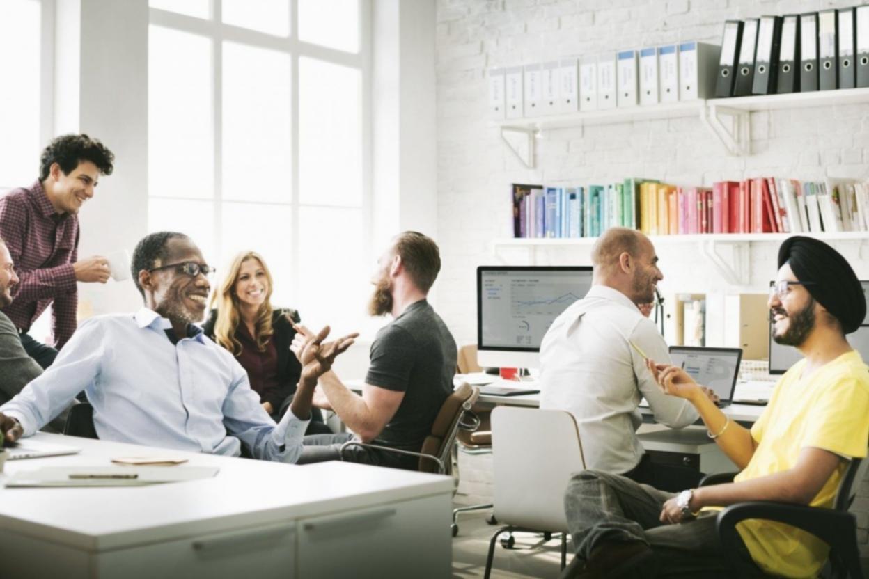 Professional workspace representing collaborative investment community environment